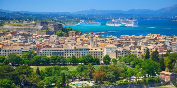 Corfu town greece