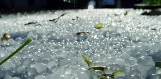 Hail storm in Corfu