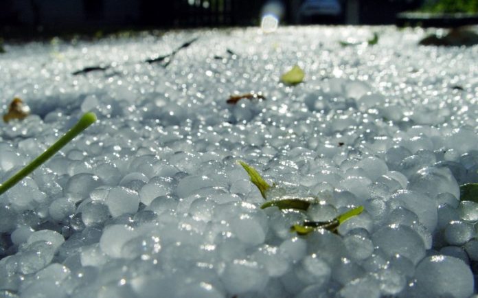 Hail storm in Corfu
