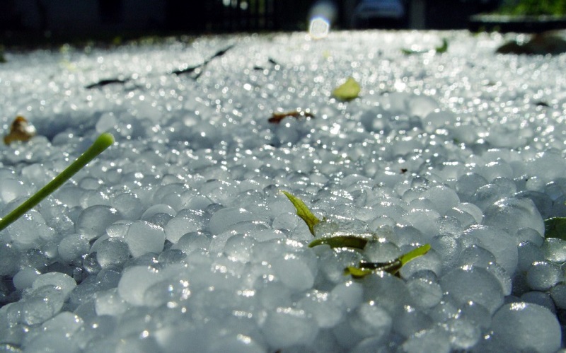 Hail storm in Corfu