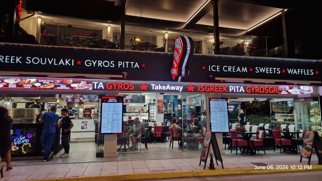 San remo fast food Sidari