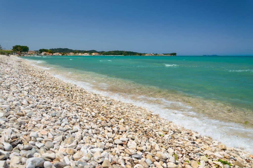 Acharavi pebble beach, corfu greece