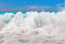 Myrtos beach, Kefalonia, waves
