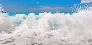 Myrtos beach, Kefalonia, waves
