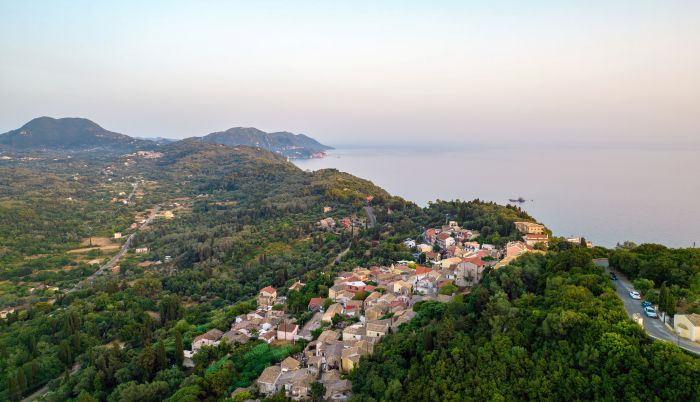 pelekas aerial corfu