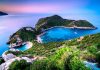 10 Amazing Things Corfu Is Known For Aerial view on famous Porto Timoni holiday beach on Corfu Island before sunrise-1