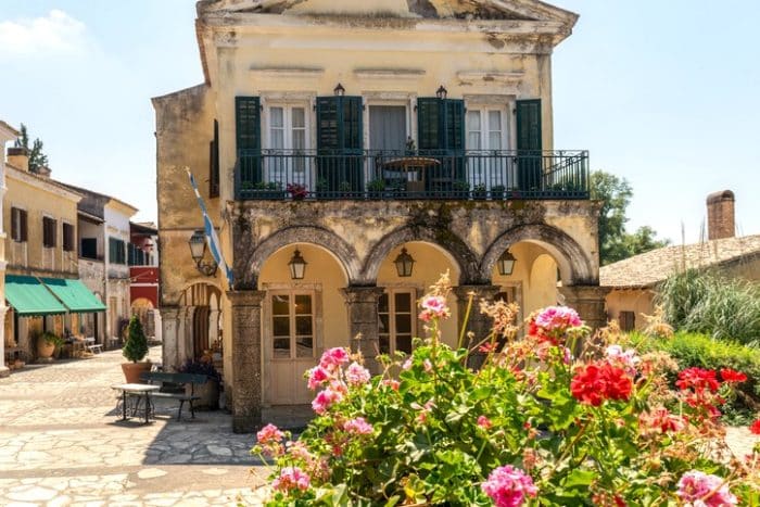 Danilia village in Corfu island in Greece.