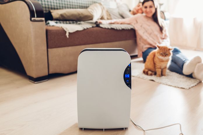 Dehumidifier with touch panel, for humidity problems in Corfu greece