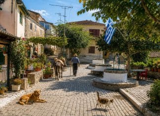 kouramades village corfu greece