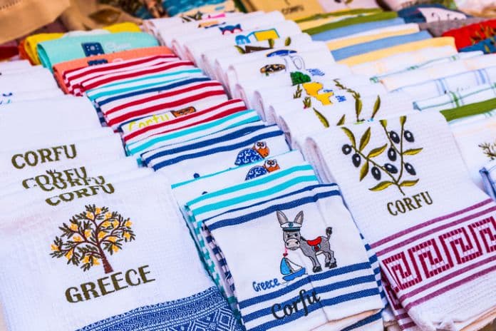 corfu town shopping