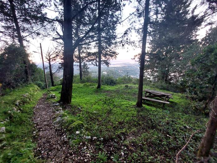 Stone path to Agia Kyriaki above Gastouri Corfu
